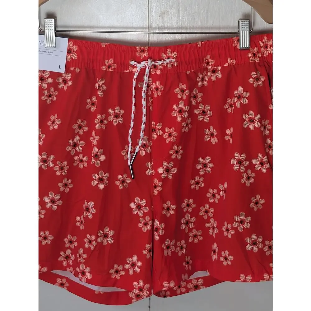Goodfellow Red Swim Shorts Large